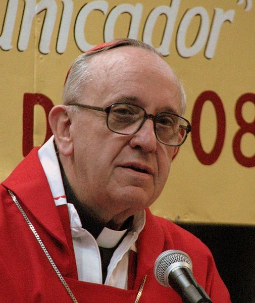 Cardinal Bergoglio SJ celebrating mass at the XX Exposicion del Libro Catolico [20th Catholic Book Fair], in Buenos Aires, Argentina.